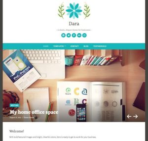 Example of a business site made with the Dara theme