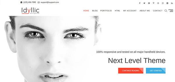 Screenshot of the Idyllic WordPress e-commerce theme