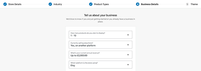 Screenshot of the WooCommerce Setup Page, on the Business Details section.