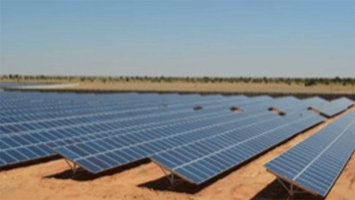 Photo of the solar power farm in Tamil Nadu and Telangana, India.