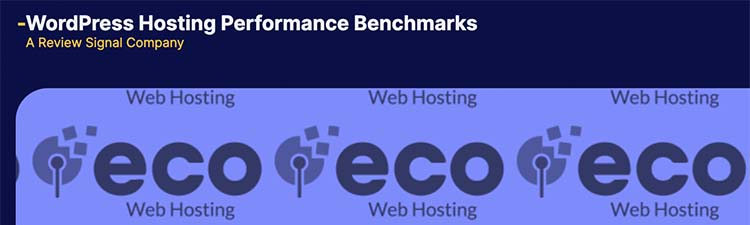 Screenshot of Eco Web Hosting's page on Review Signal's WordPress Hosting Performance Benchmarks site.